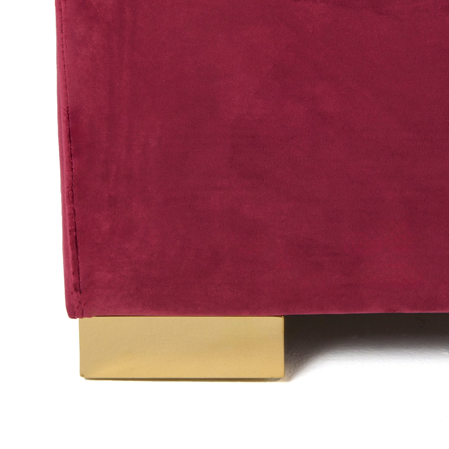 Queen Modrest Janet Modern Red Velvet Gold Bed