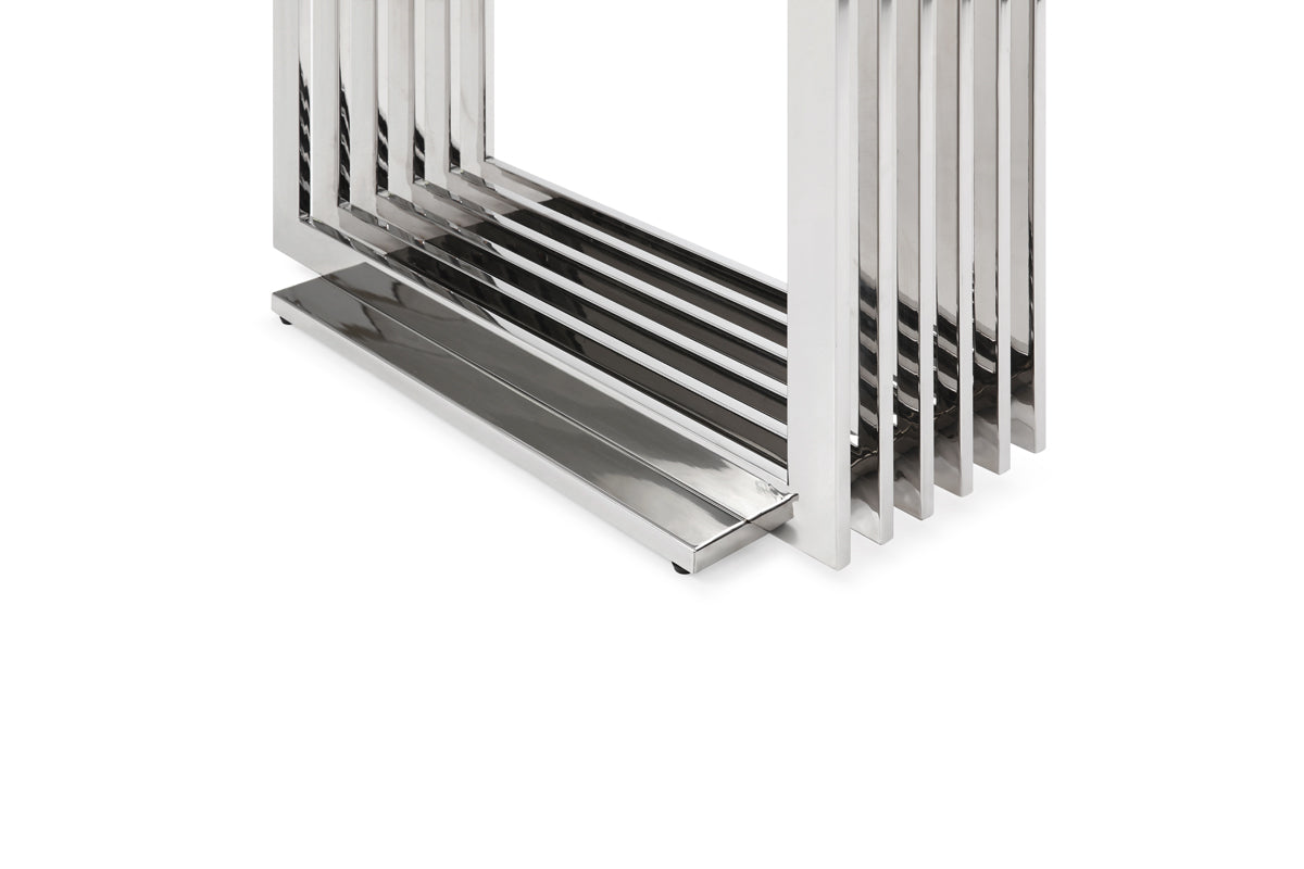 Modrest Kingsley Modern Marble and Stainless Steel Console Table