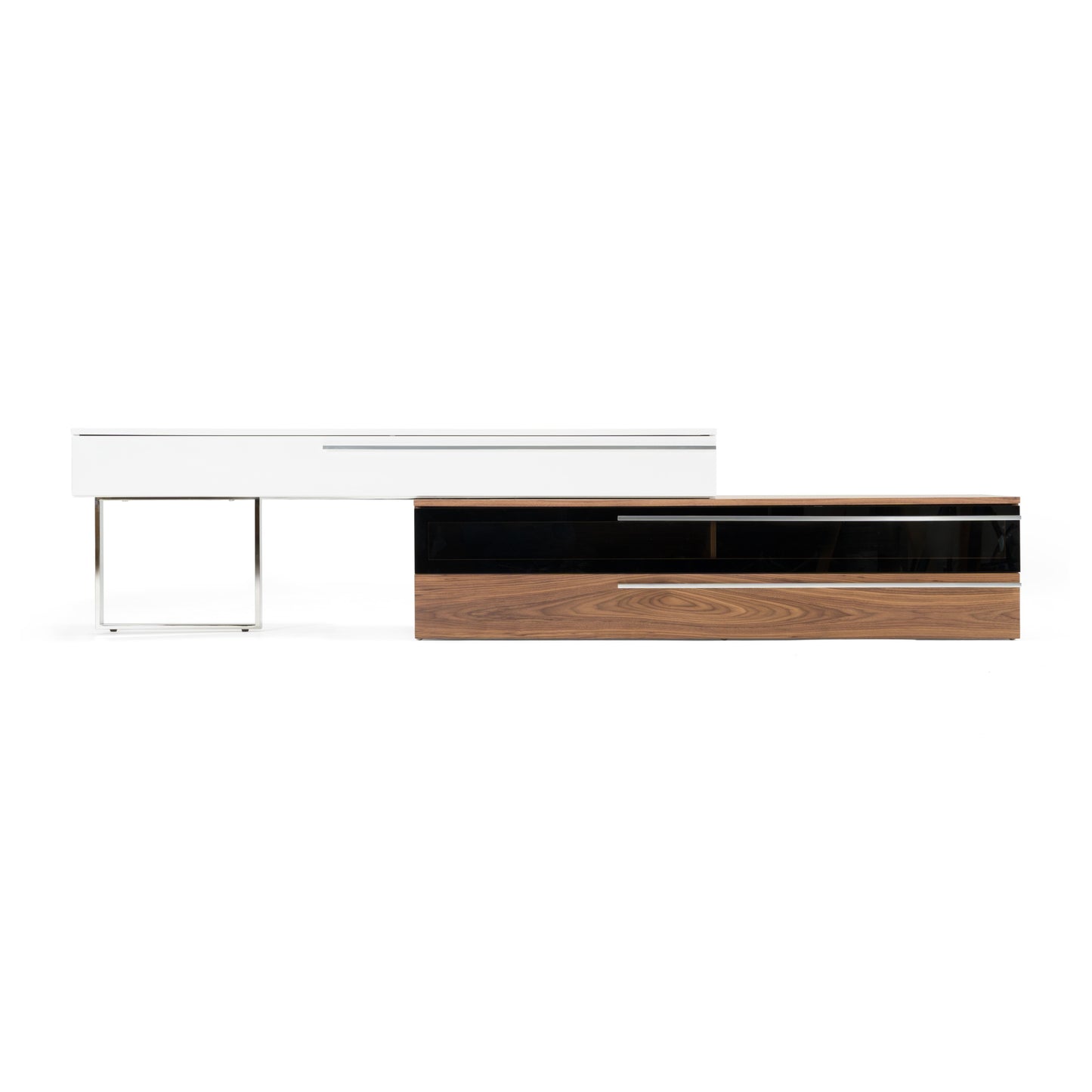 Modrest Karlstad Modern White Walnut TV Stand