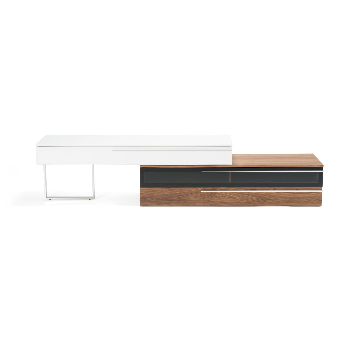 Modrest Karlstad Modern White Walnut TV Stand