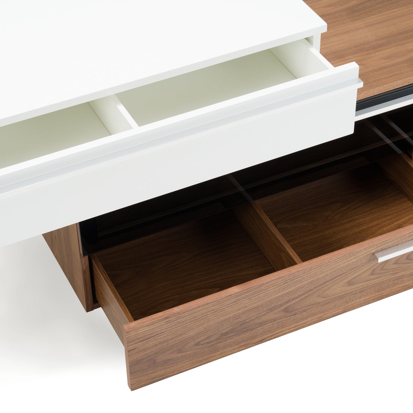 Modrest Karlstad Modern White Walnut TV Stand