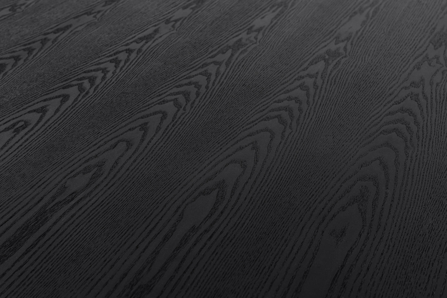 Modrest Kenda Modern Black Ash Stainless Steel Dining Table
