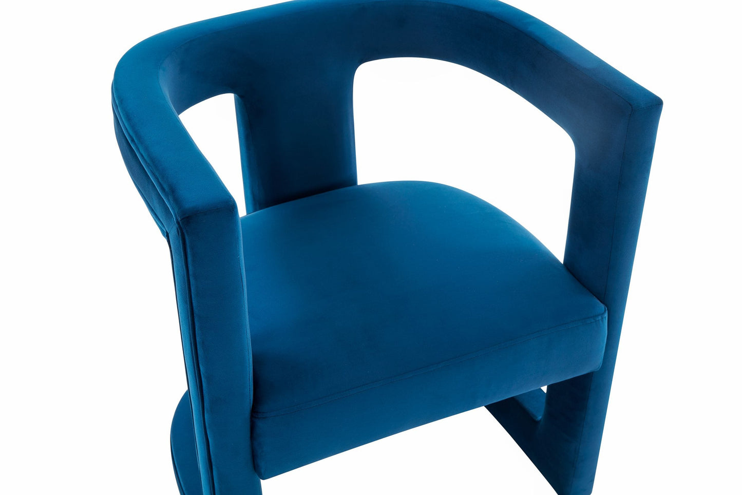 Modrest Kendra Modern Blue Fabric Accent Chair