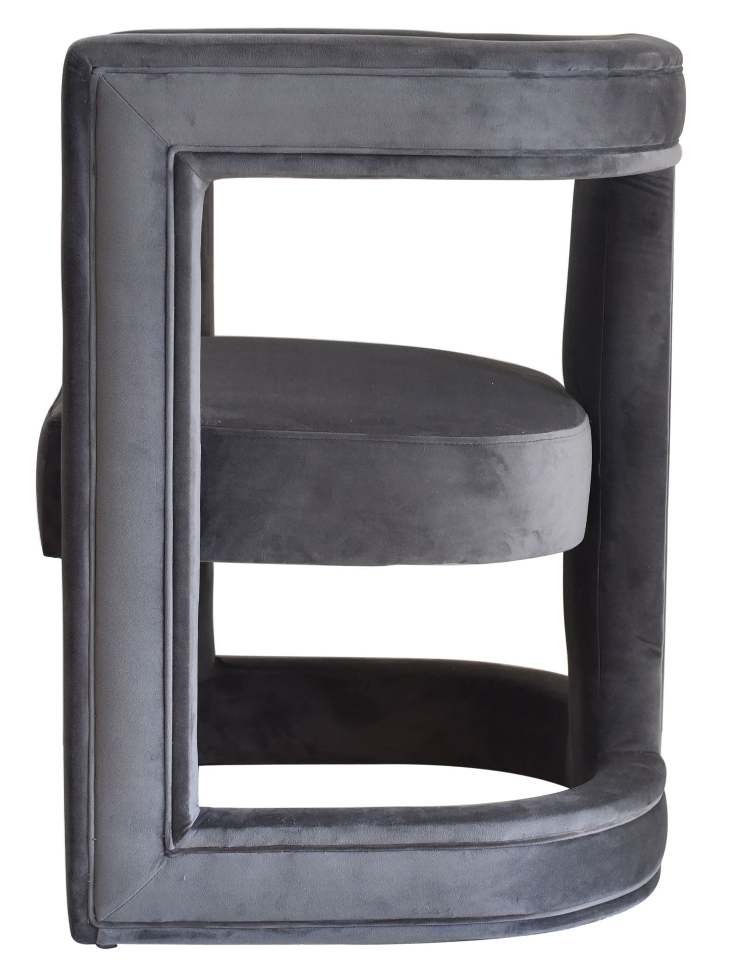 Modrest Kendra Dark Grey Fabric Accent Chair