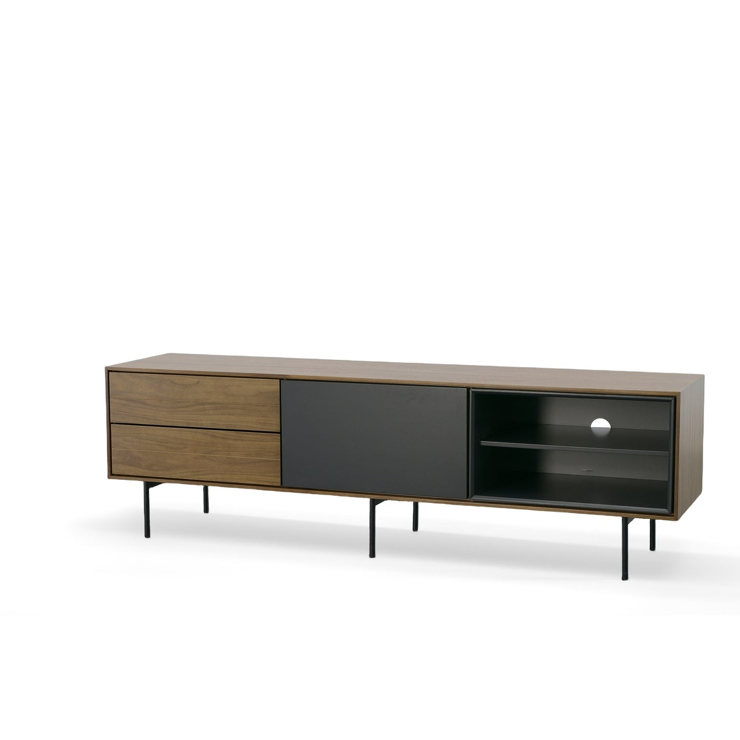 Modrest Kenny Modrest Walnut and Grey TV Stand