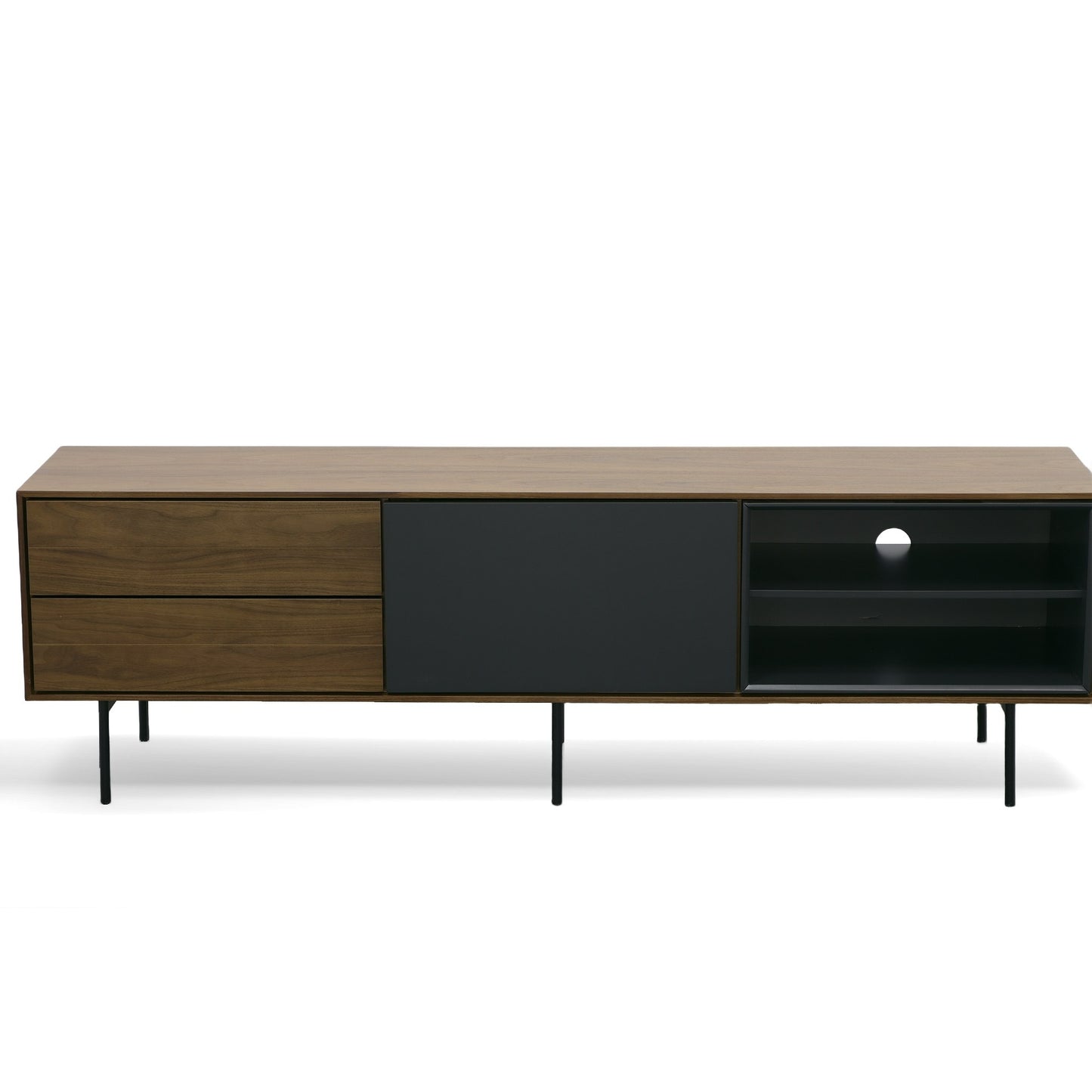 Modrest Kenny Modrest Walnut and Grey TV Stand