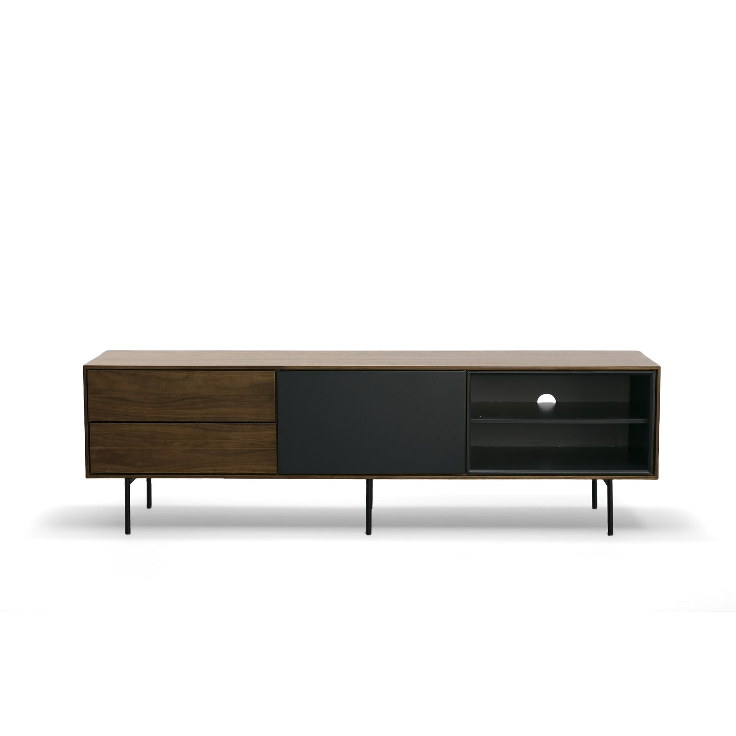 Modrest Kenny Modrest Walnut and Grey TV Stand