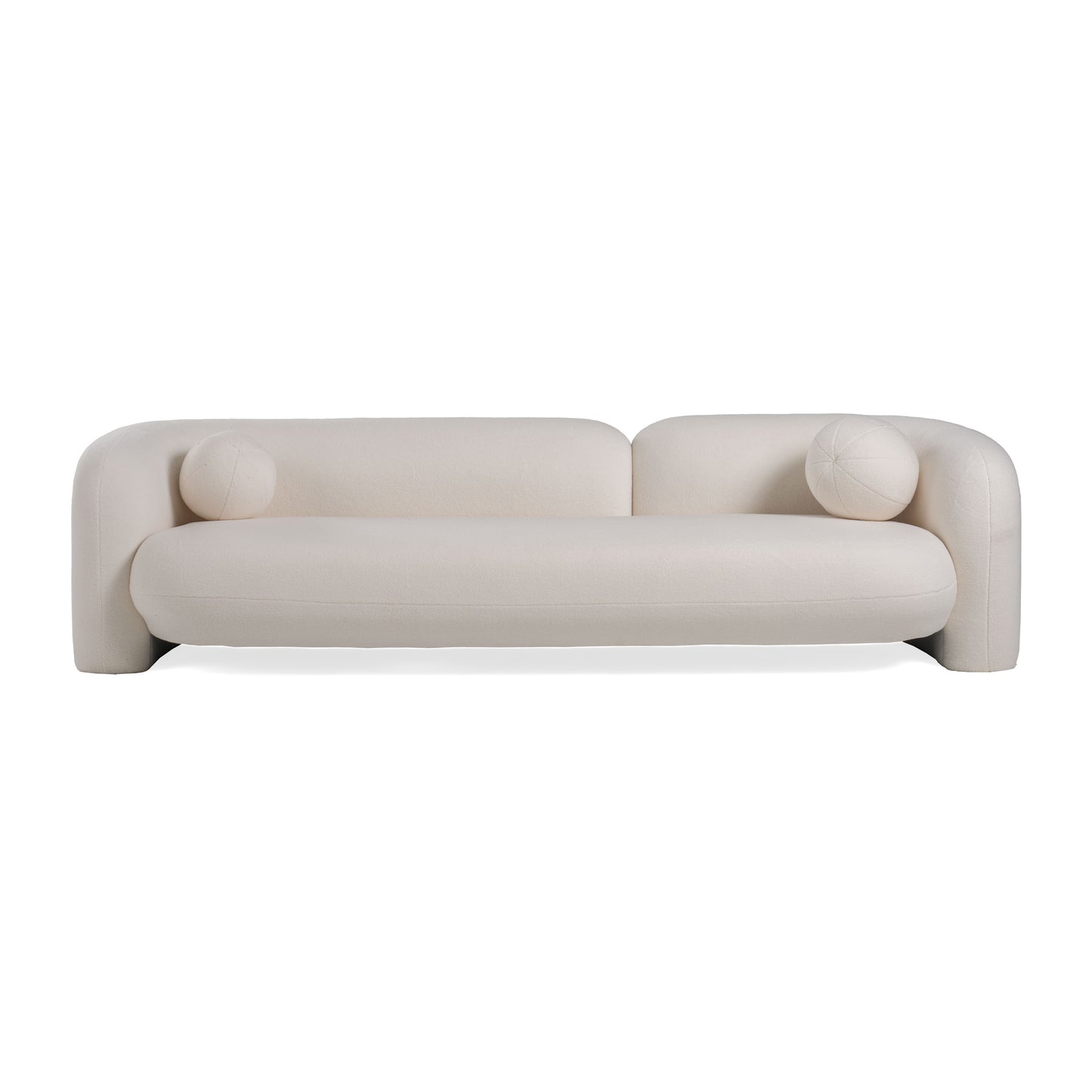Modrest Khan Modern 4-Seater Off White Fabric Sofa