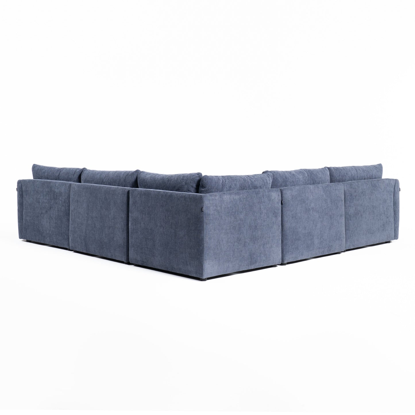 Divani Casa Kinsey Modern Blue Fabric Modular Sectional Sofa