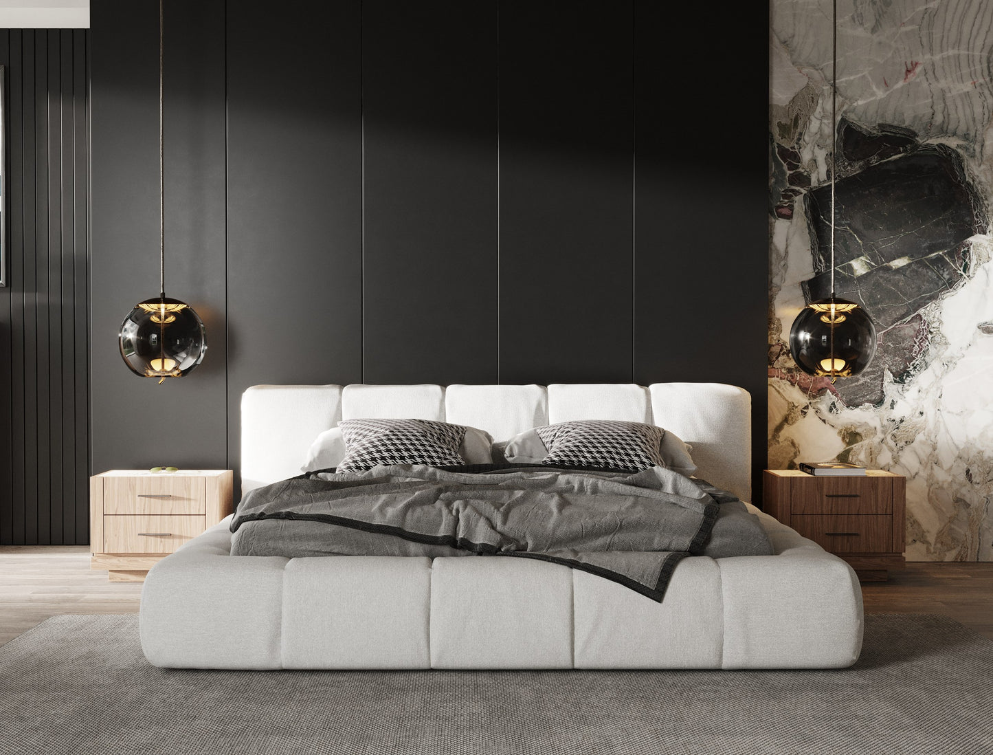 Modrest Lamont Modern Fabric Bed
