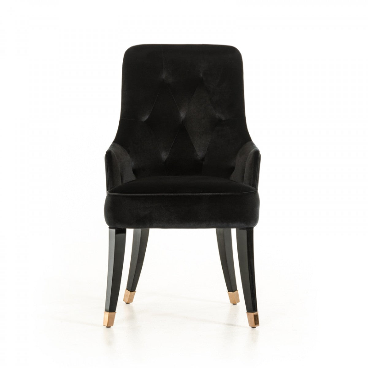 Larissa Modern Black Fabric Dining Chair