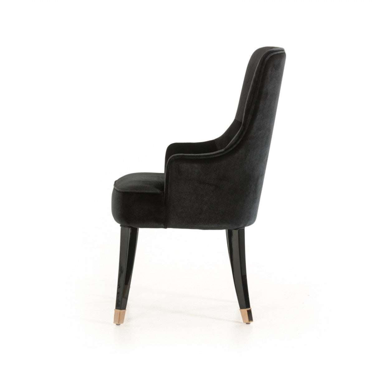 Larissa Modern Black Fabric Dining Chair