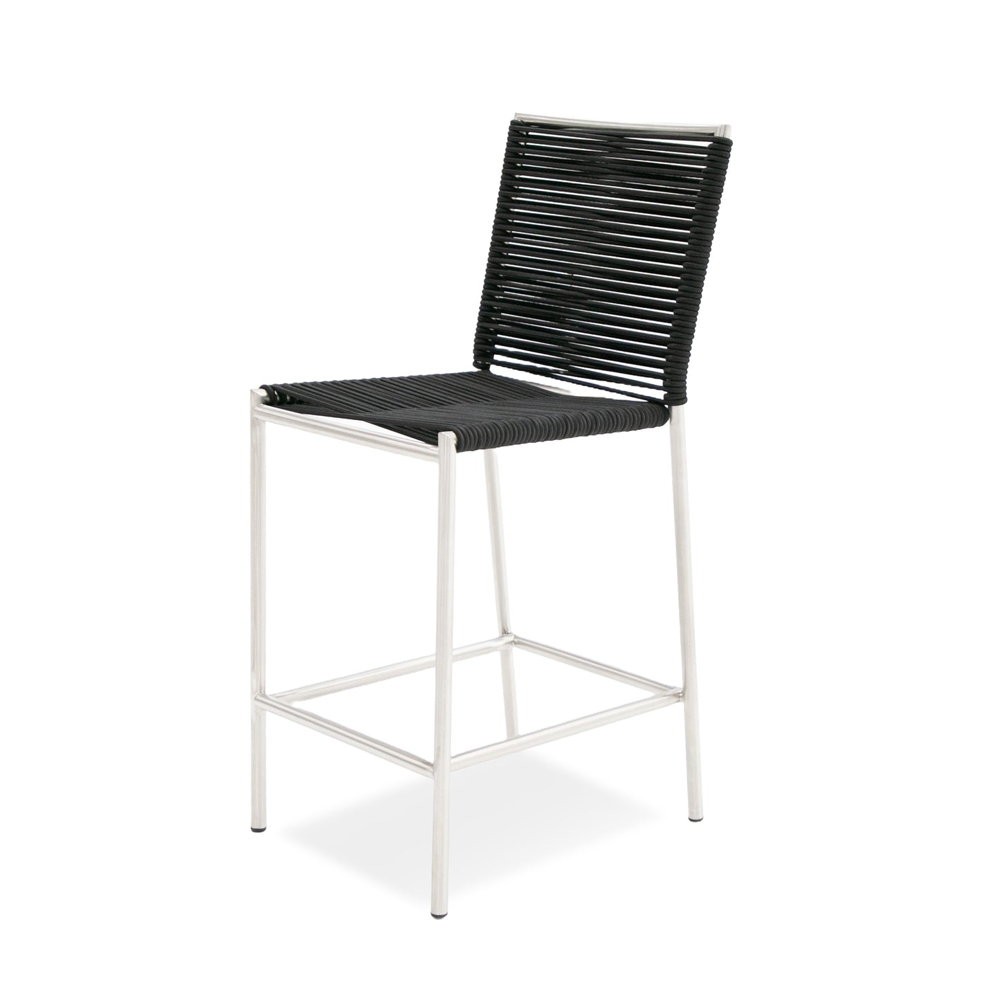 Modrest Lathrop Modern Outdoor Black Counter Stool