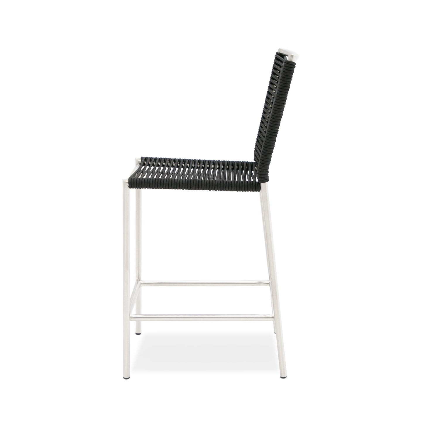 Modrest Lathrop Modern Outdoor Black Counter Stool