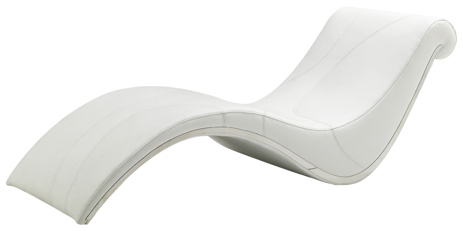 Essen Modern White Leather Leisure Lounge Chaise