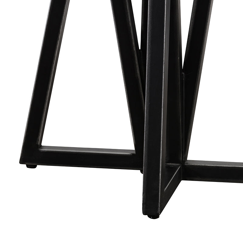 Modrest Richmond Modern Concrete and Black Metal End Table