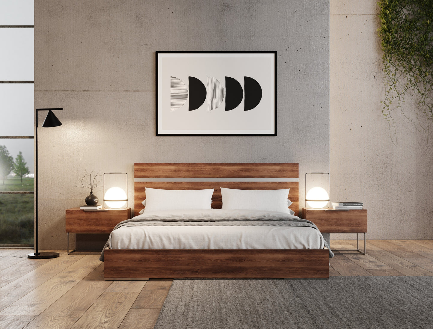 Nova Domus Lorenzo Italian Modern Light Oak Bed