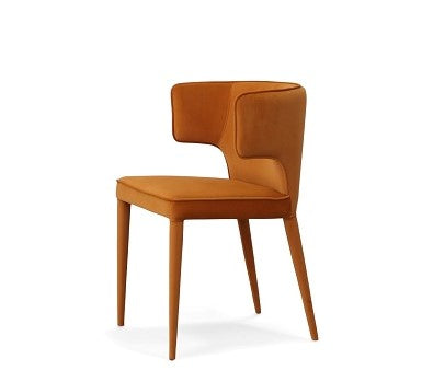 Modrest Lucero Modern Orange Velvet Dining Armchair