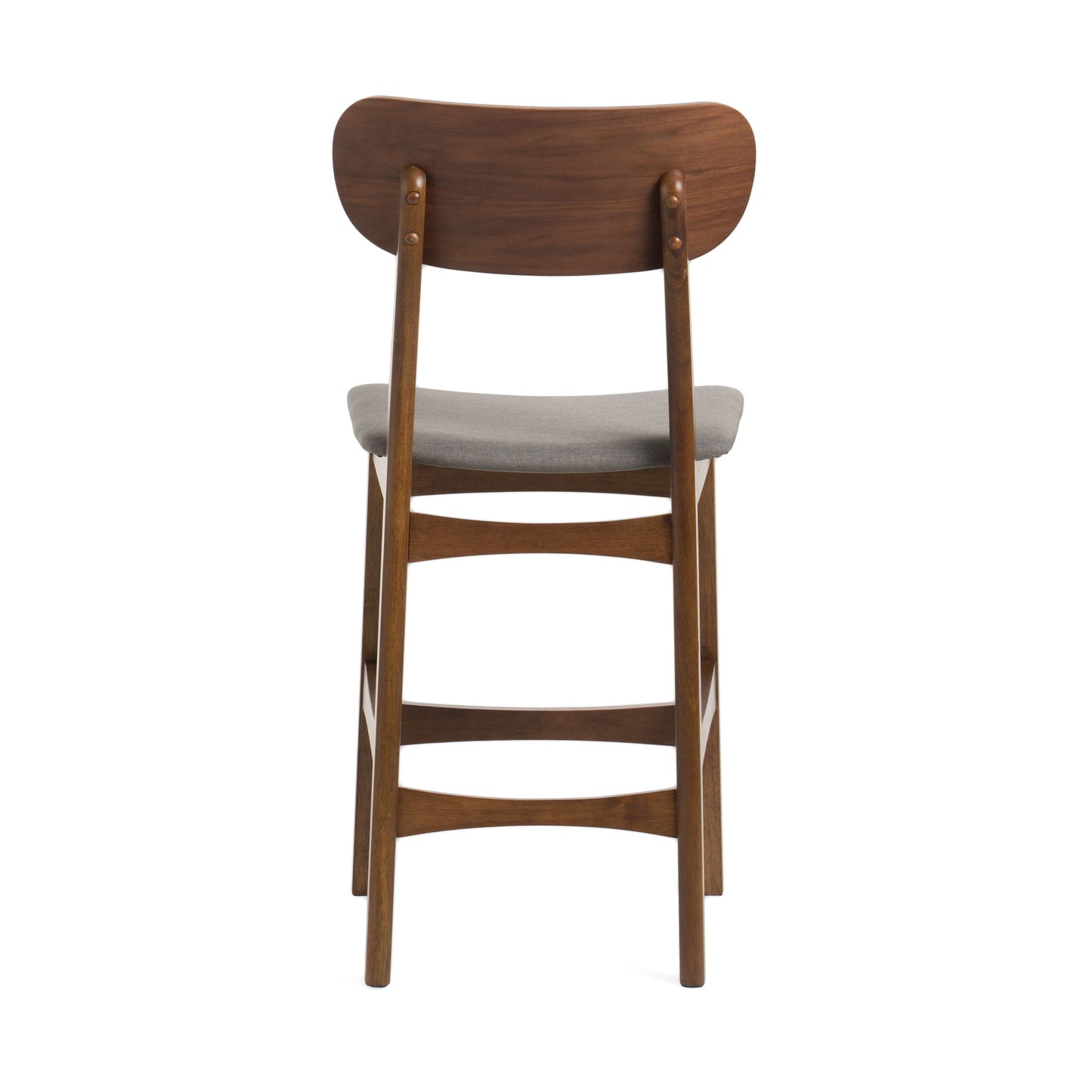 Modrest Lynn Modern Grey and Walnut Counter Chair