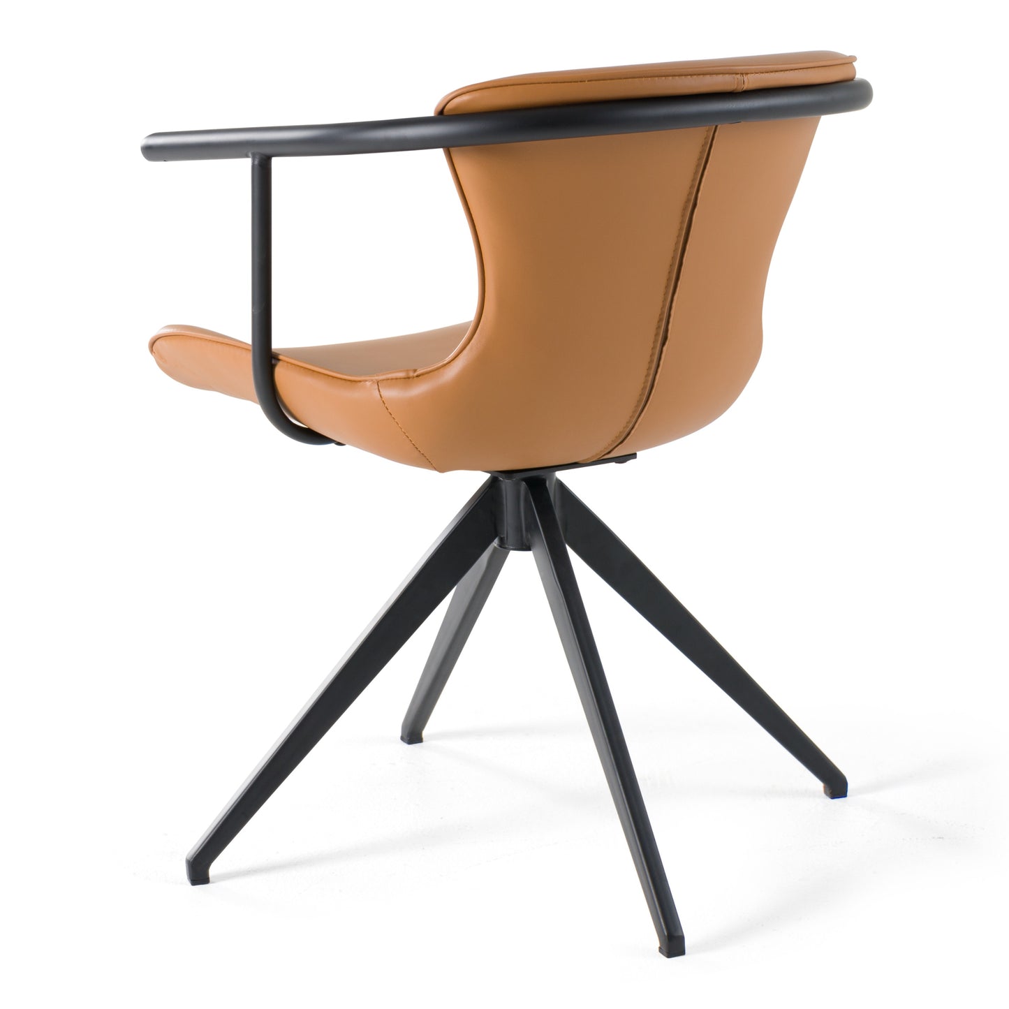 Modrest Maureen Modern Camel and Black Dining Chair