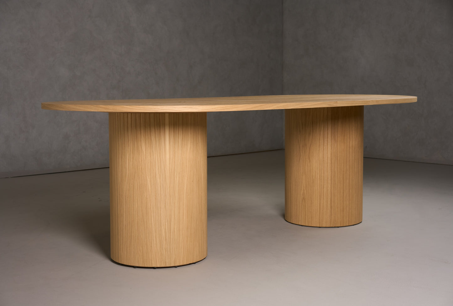Modrest Miami Modern Natural Oak Oval Dining Table
