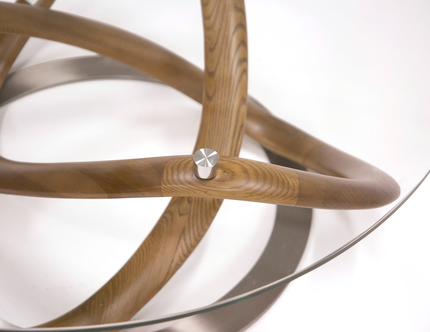 Modrest Michele Modern Glass Walnut Coffee Table