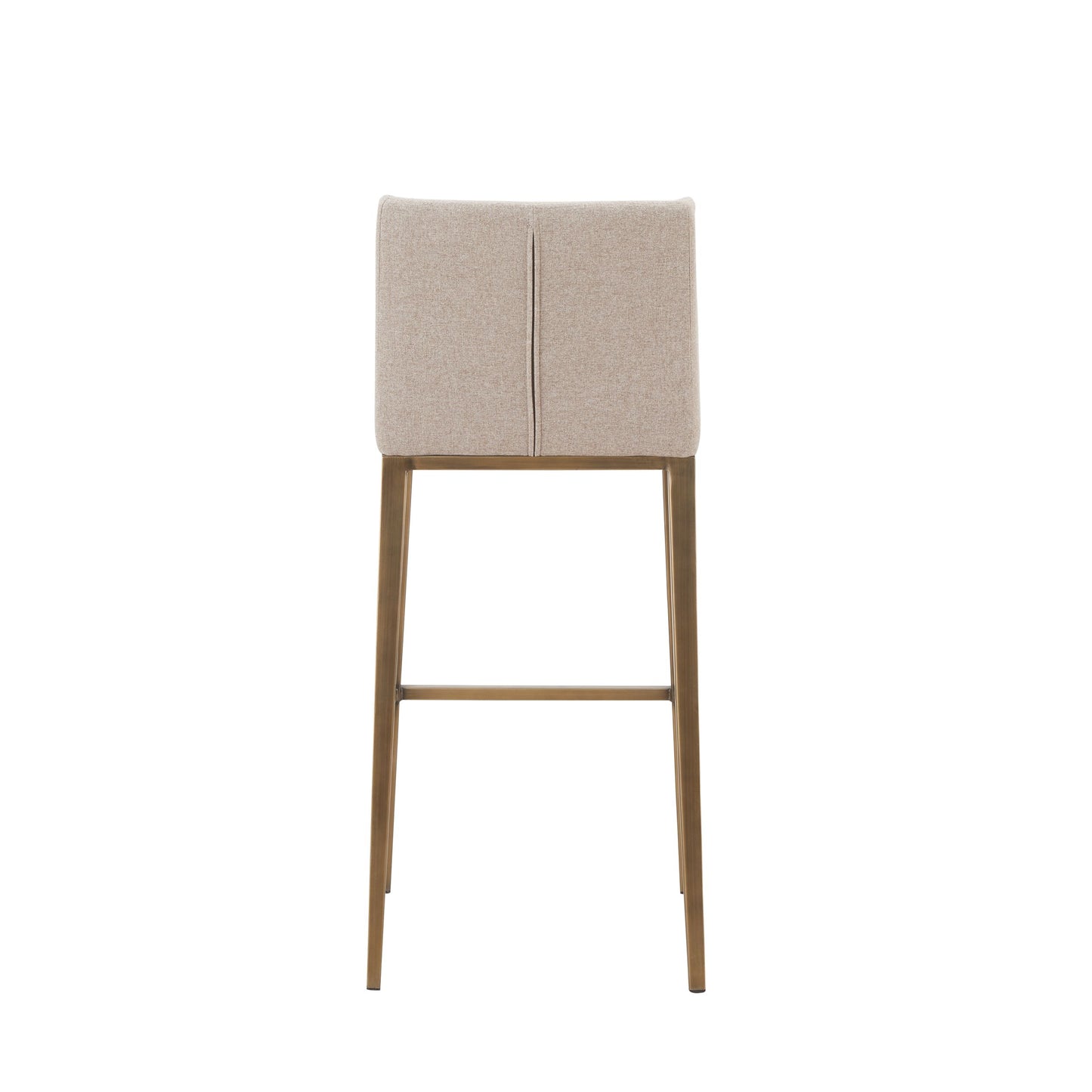 Modrest Mimi Contemporary Beige Brass Bar Stool
