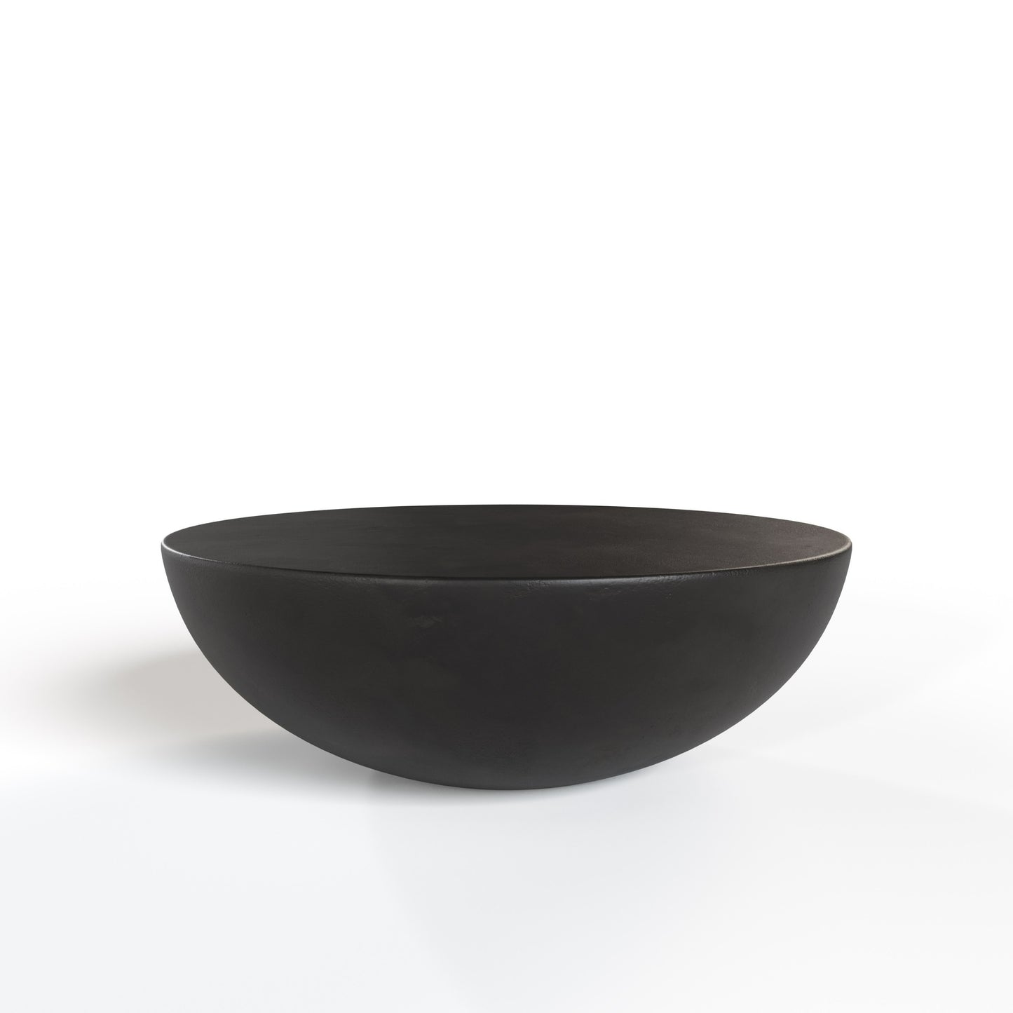 Modrest Bronte Modern Black Concrete Round Coffee Table