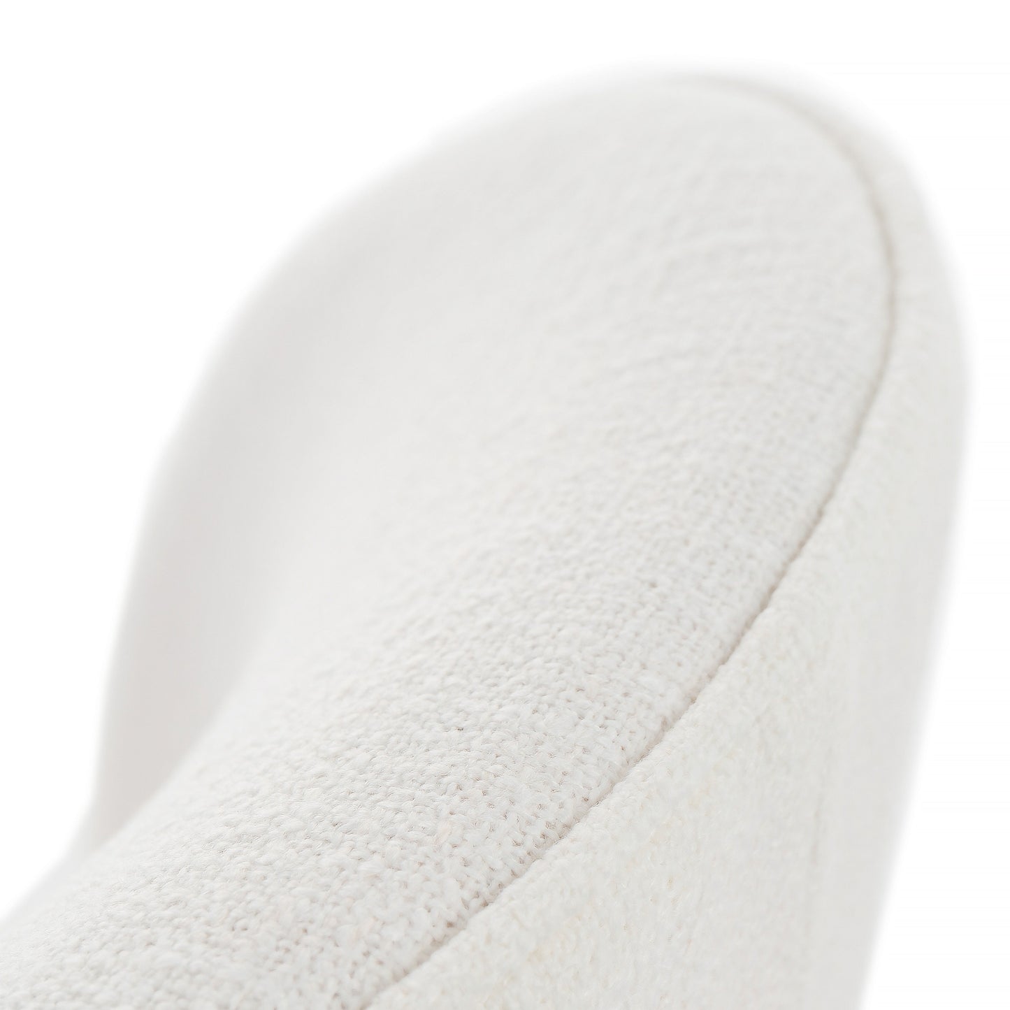 Modrest Correa Modern White Fabric Swivel Dining Chair