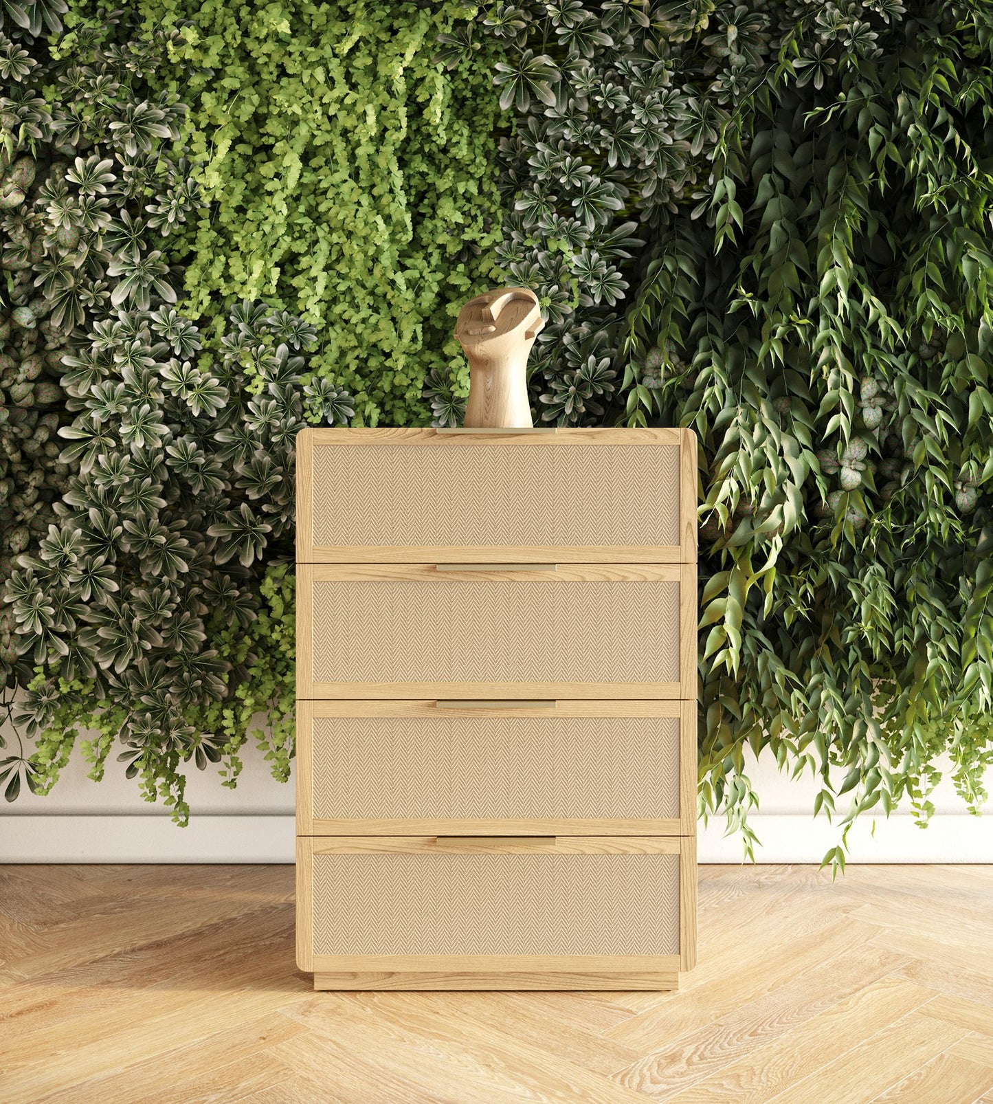 Modrest Gavin Modern Natural Ash Rattan Chest