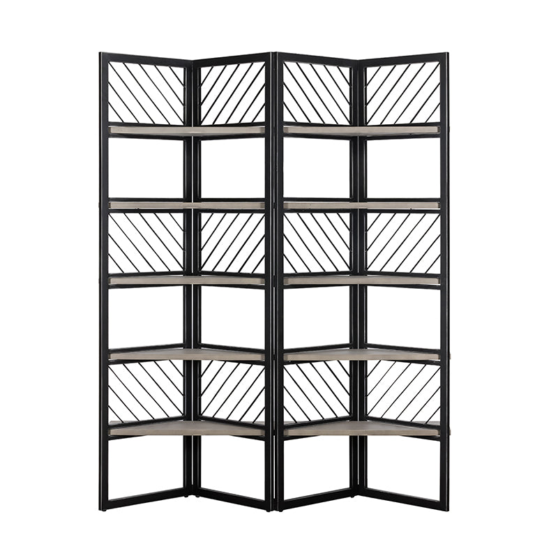 Modrest Grimaldi Modern Concrete and Black Metal Shelf
