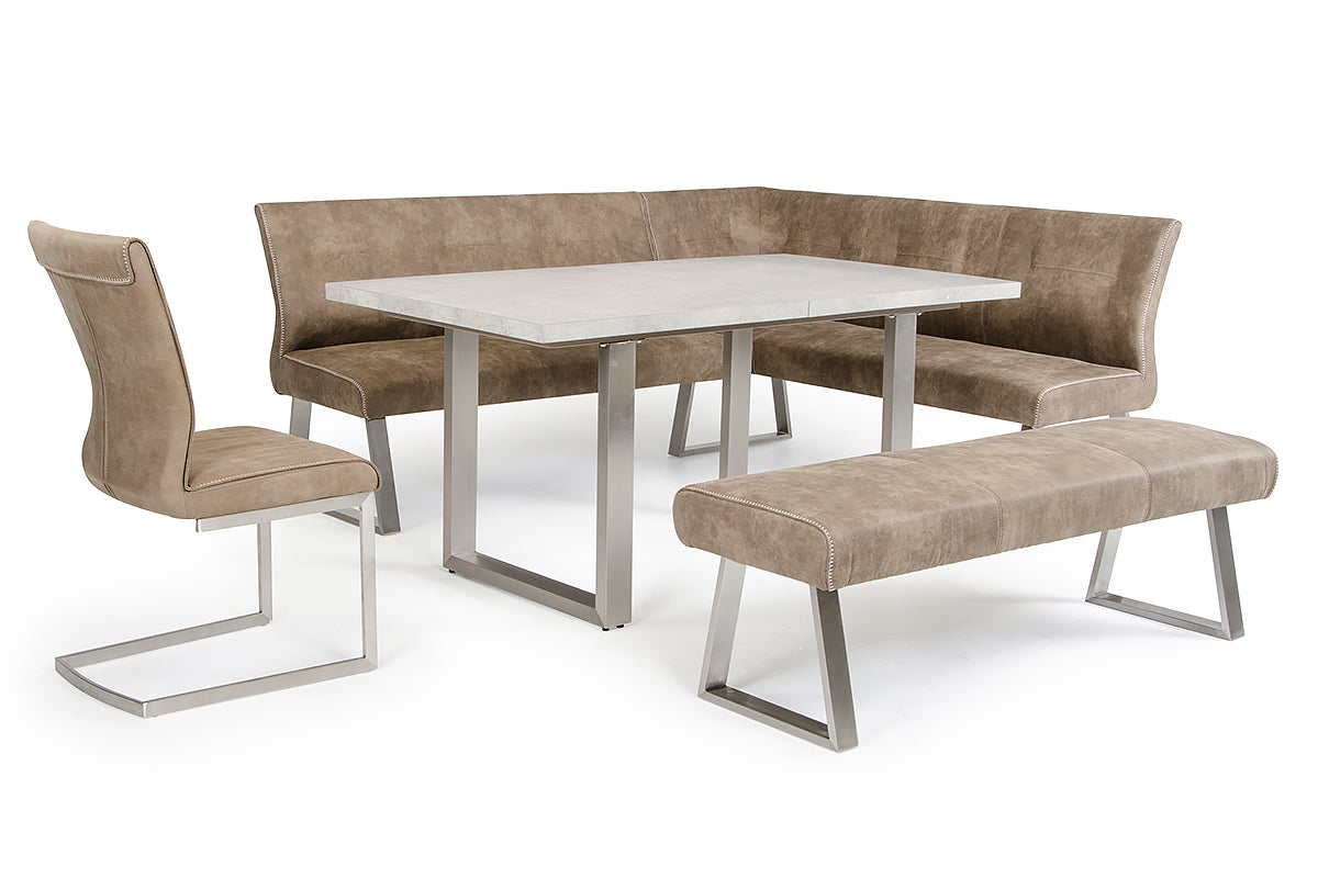 Zane Modern Brown Fabric Dining Chair