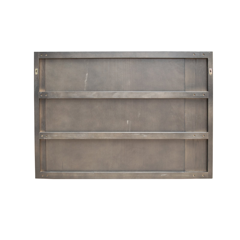 Modrest Novak Modern Dark Oak and Antique Brass Mirror