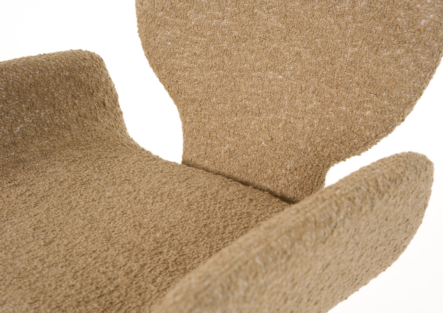 Modrest Neptune Contemporary Beige Fabric Brushed Brass Dining Chair