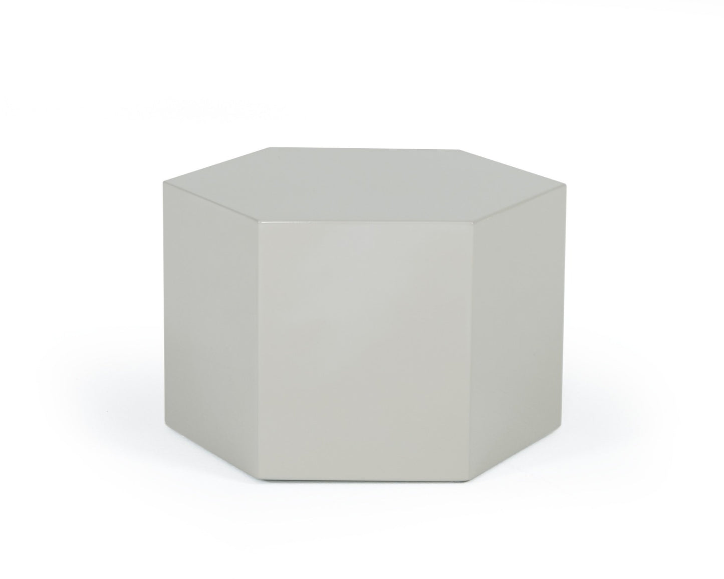 Modrest Newmont Small Light Grey High Gloss End Table