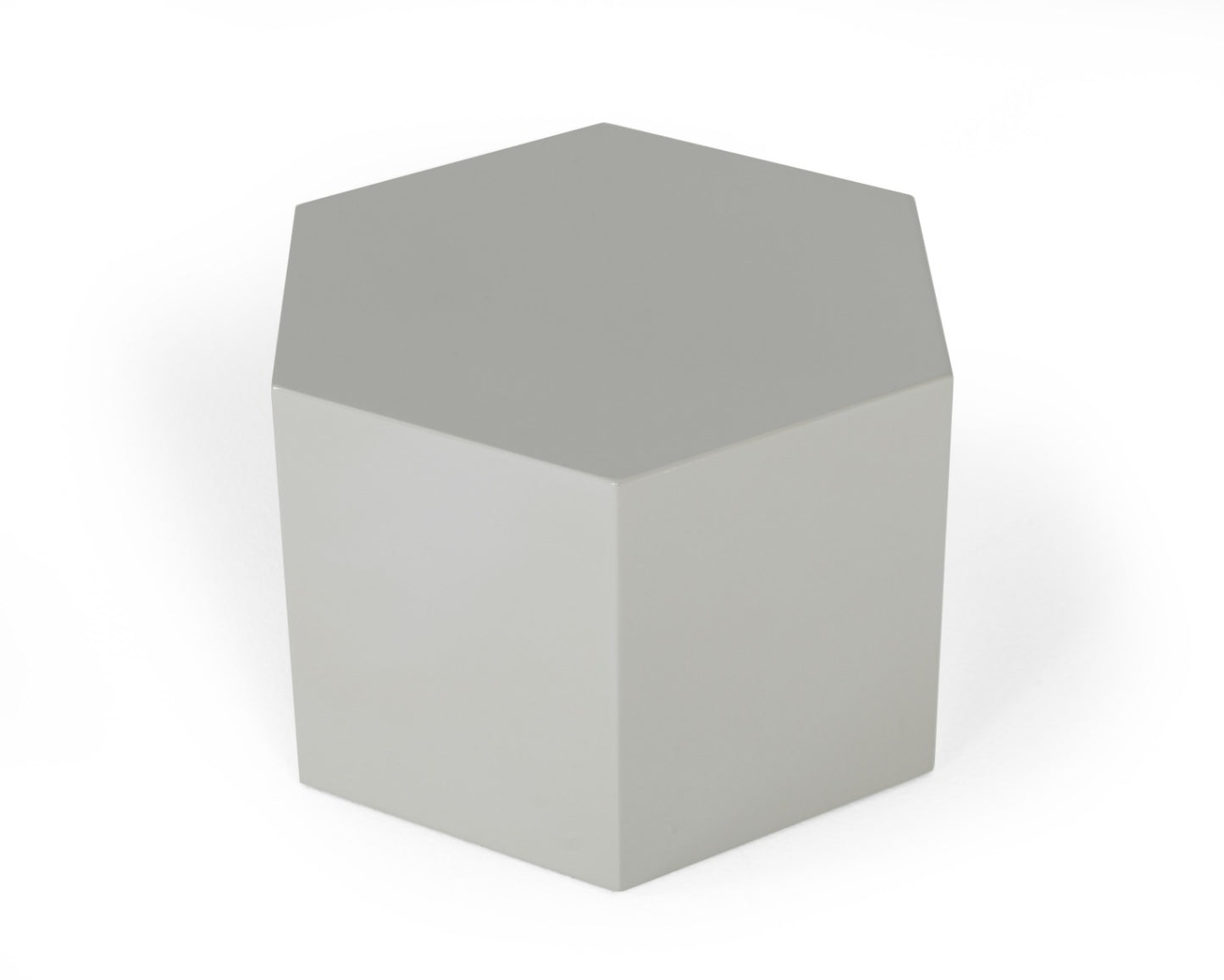Modrest Newmont Small Light Grey High Gloss End Table