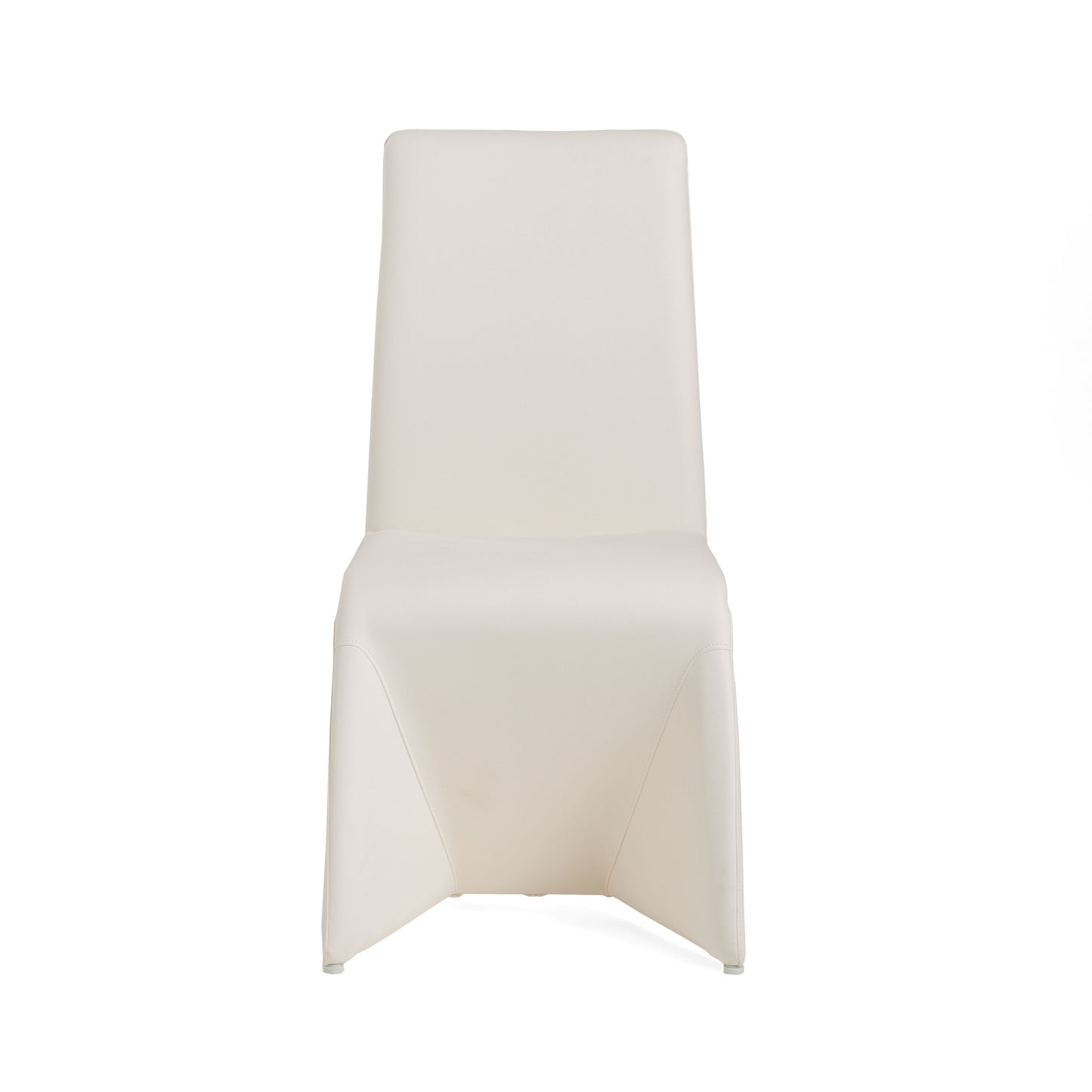 Nisse Contemporary White Leatherette Dining Chair