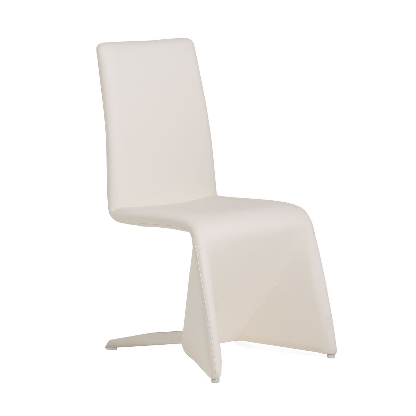 Nisse Contemporary White Leatherette Dining Chair