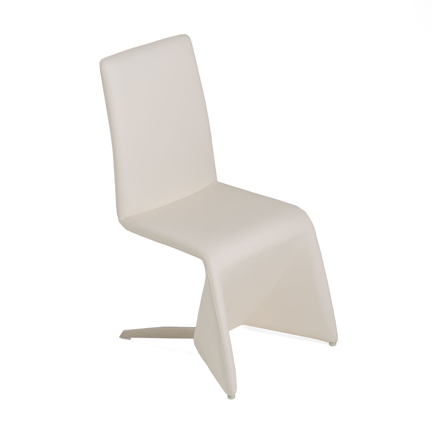 Nisse Contemporary White Leatherette Dining Chair