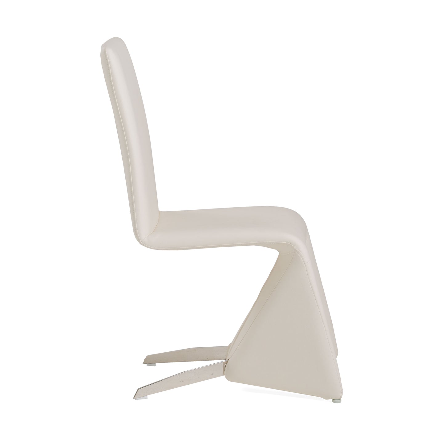Nisse Contemporary White Leatherette Dining Chair
