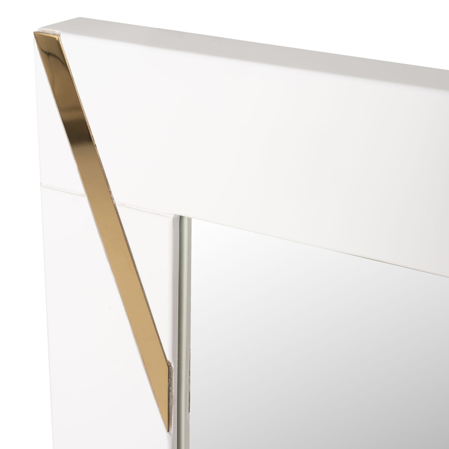 Modrest Nixa Modern White and Gold Mirror