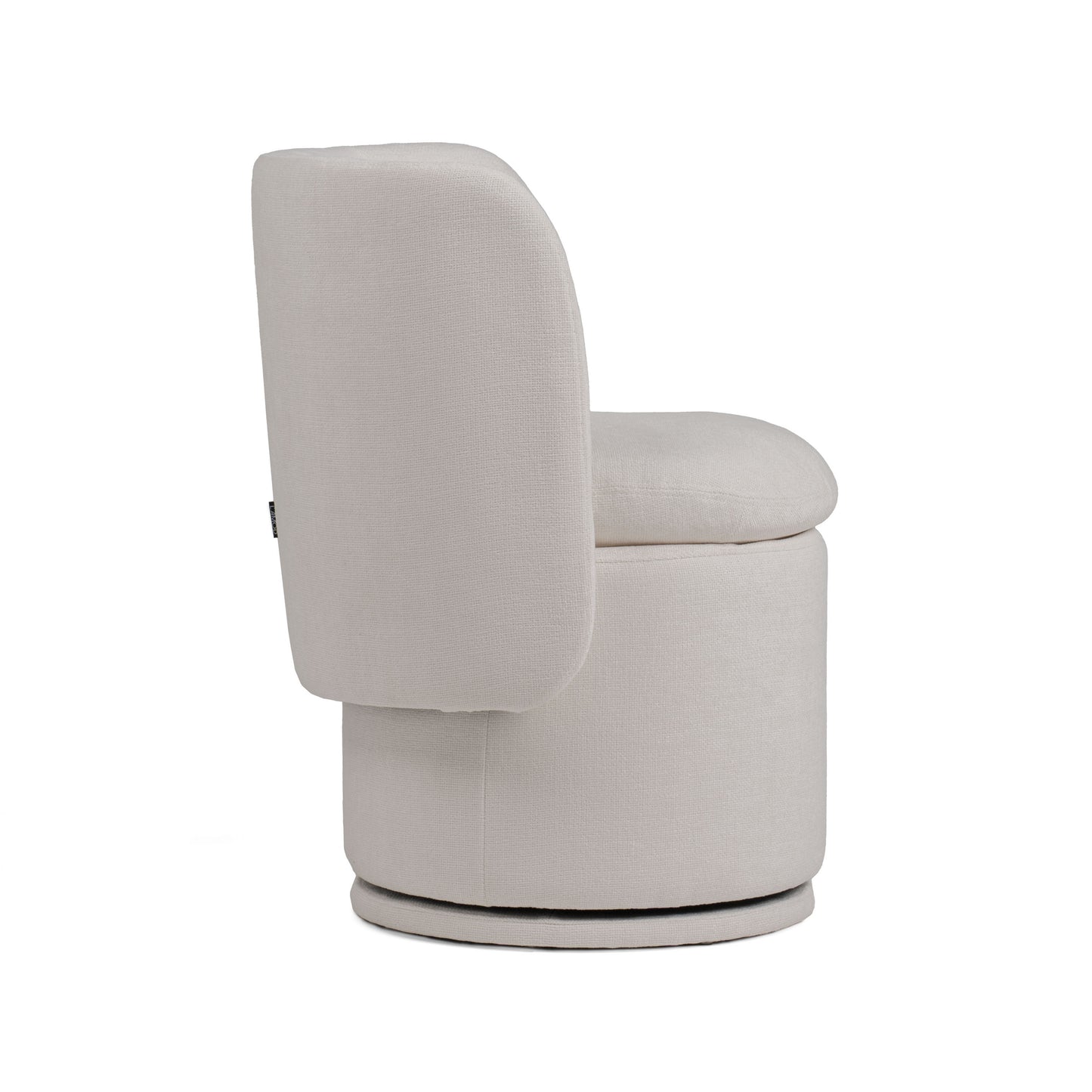 Divani Casa Norris Modern Ivory Fabric Swivel Dining Chair