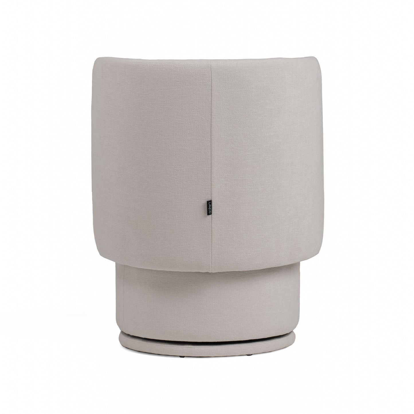 Divani Casa Norris Modern Ivory Fabric Swivel Dining Chair