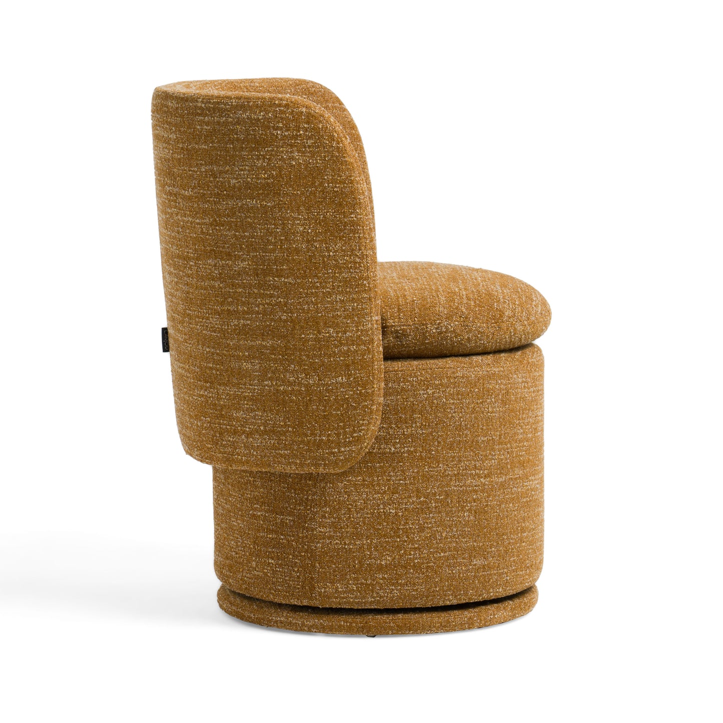Divani Casa Norris Modern Mustard Fabric Swivel Dining Chair