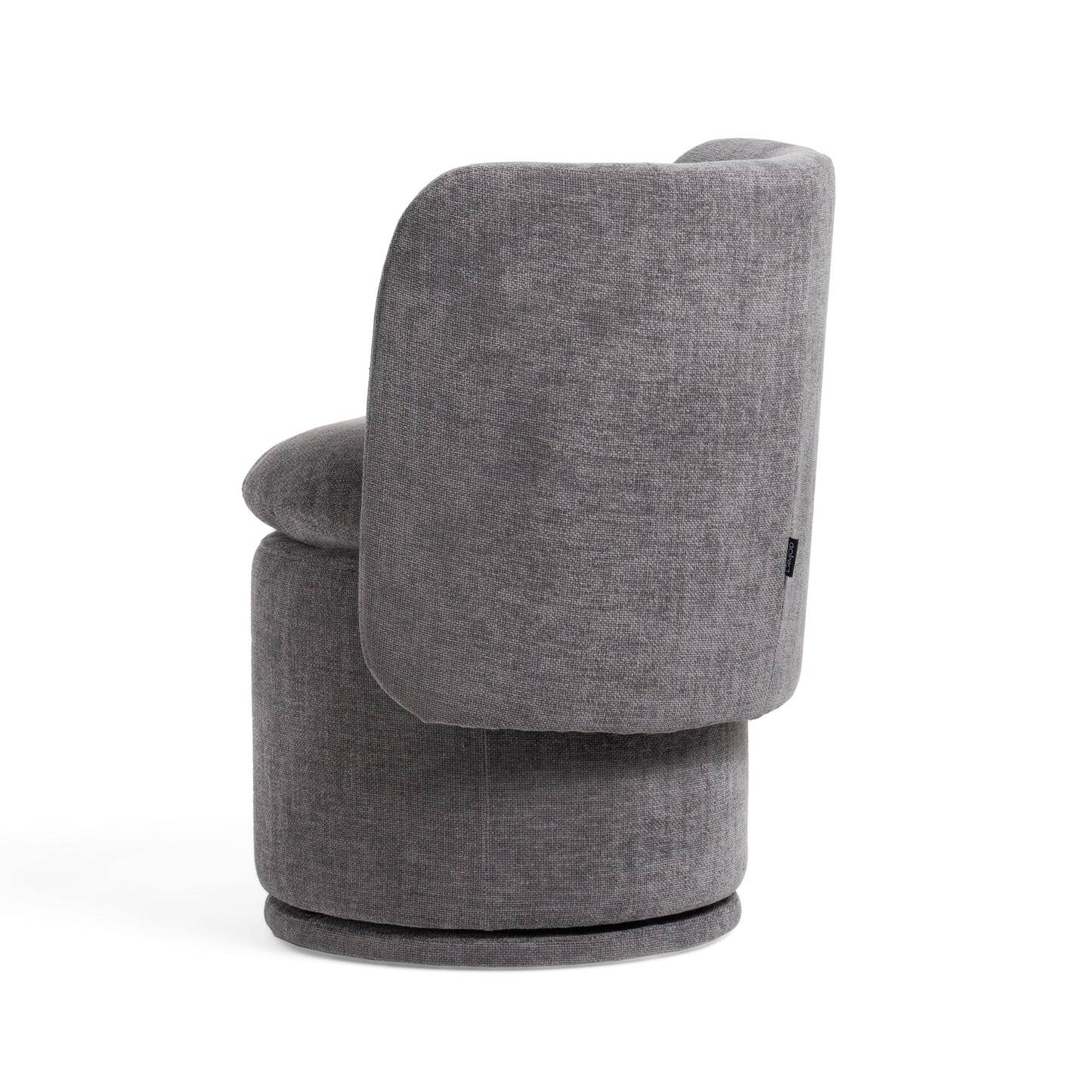 Divani Casa Norris Modern Dark Grey Fabric Swivel Dining Chair