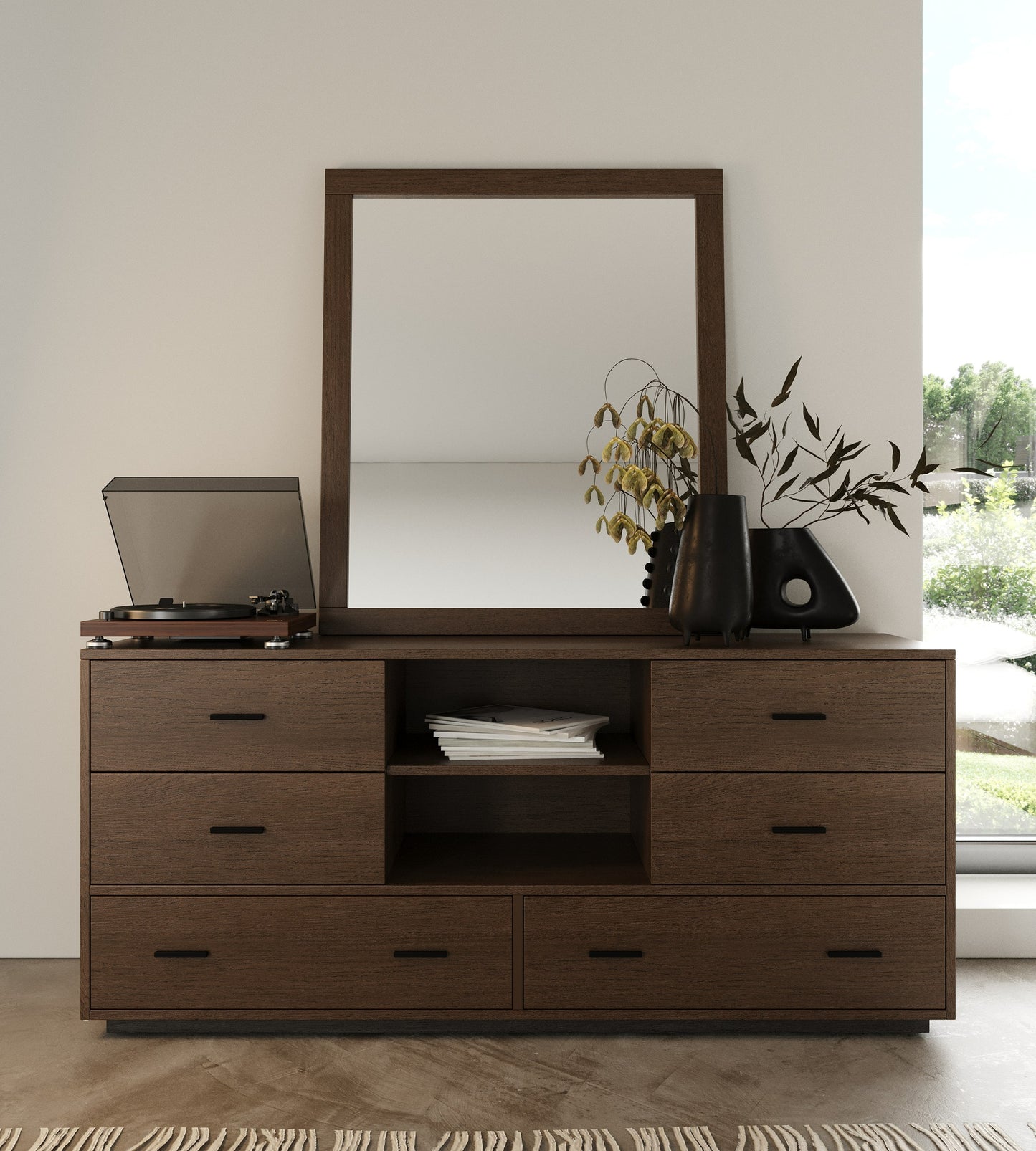 Nova Domus Fantasia Contemporary Dark Walnut Dresser