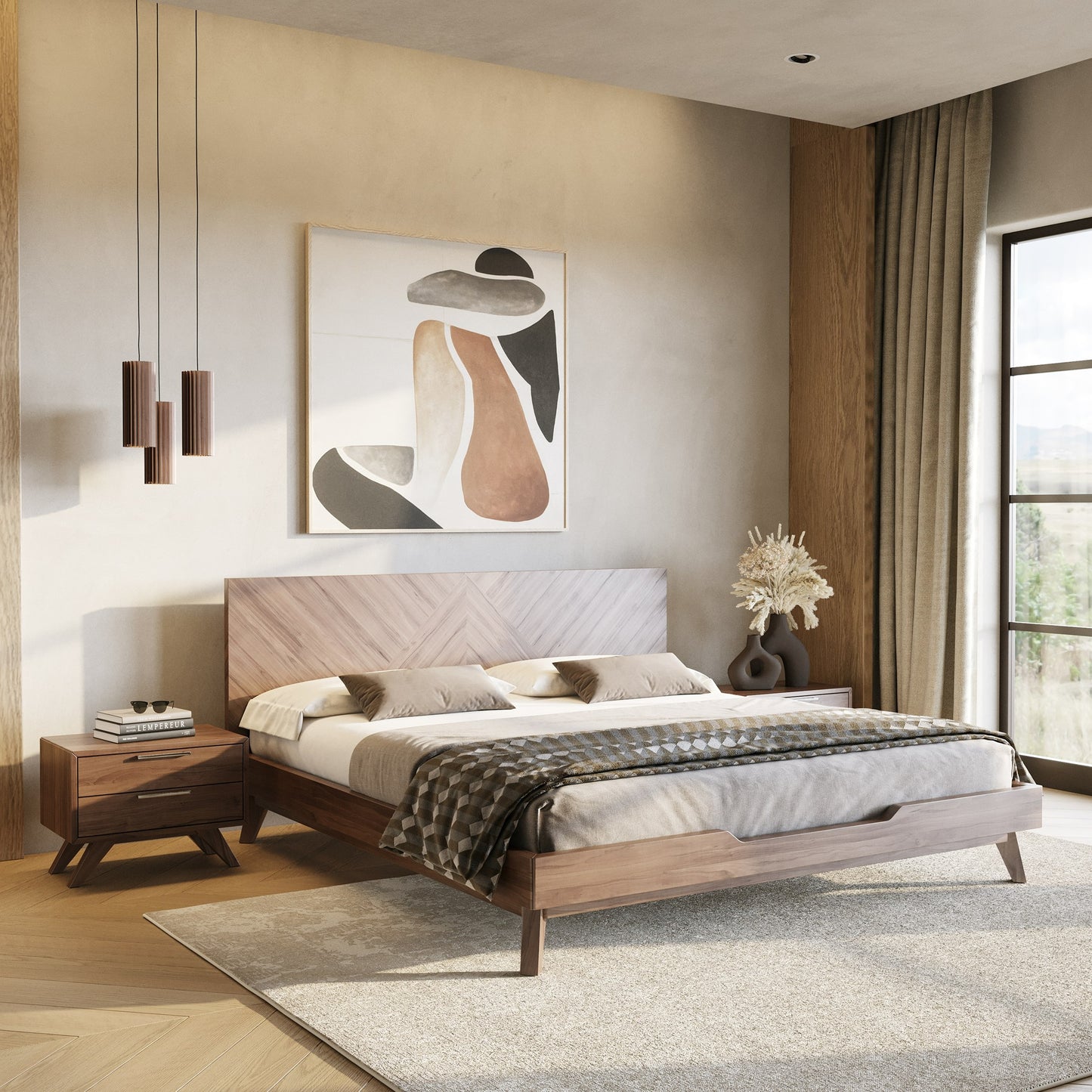 Nova Domus Soren Modern Walnut Bed