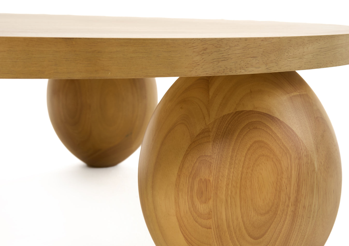 Modrest Optima Modern Natural Rubberwood Round Coffee Table