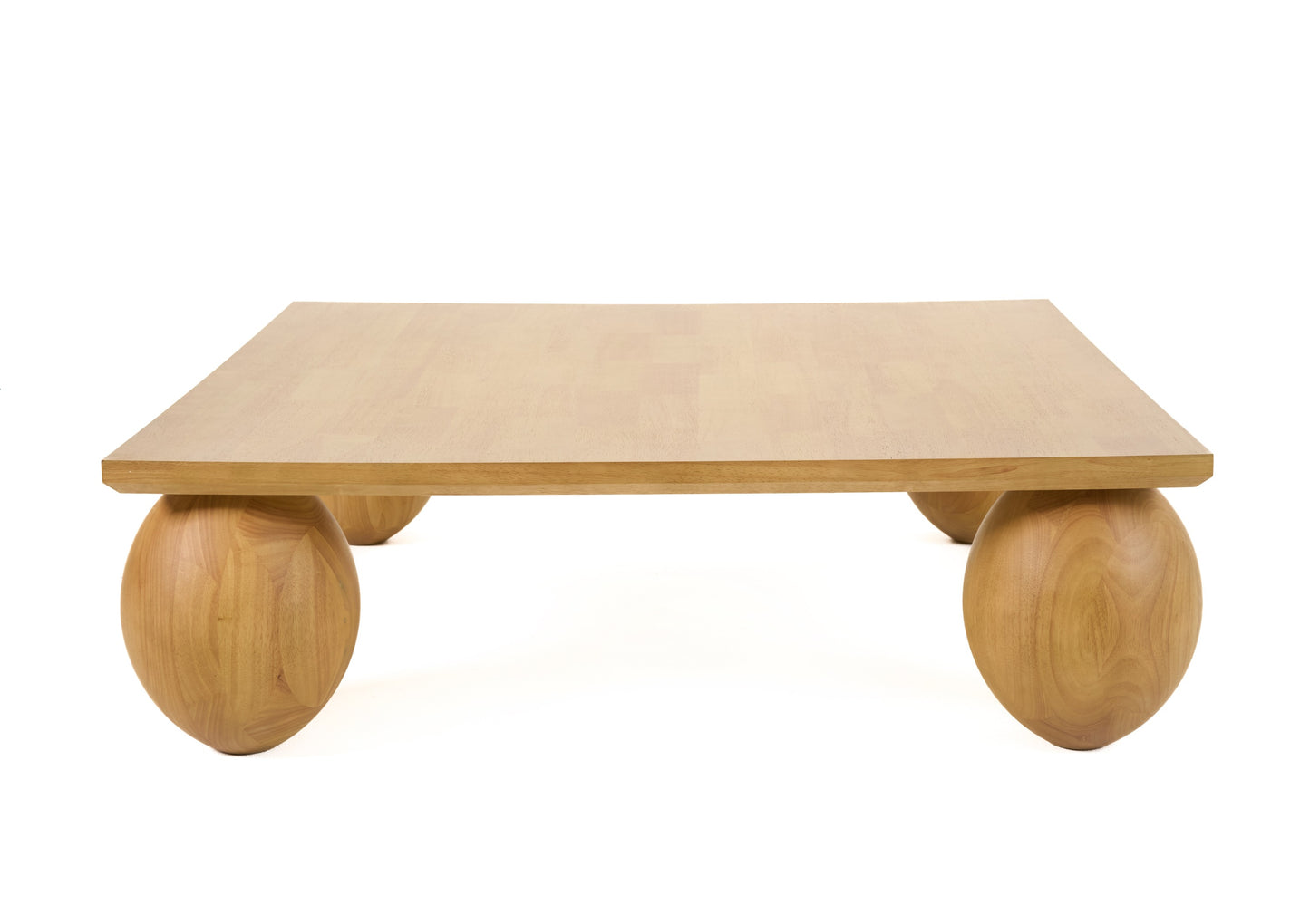 Modrest Optima Modern Natural Rubberwood Square Coffee Table