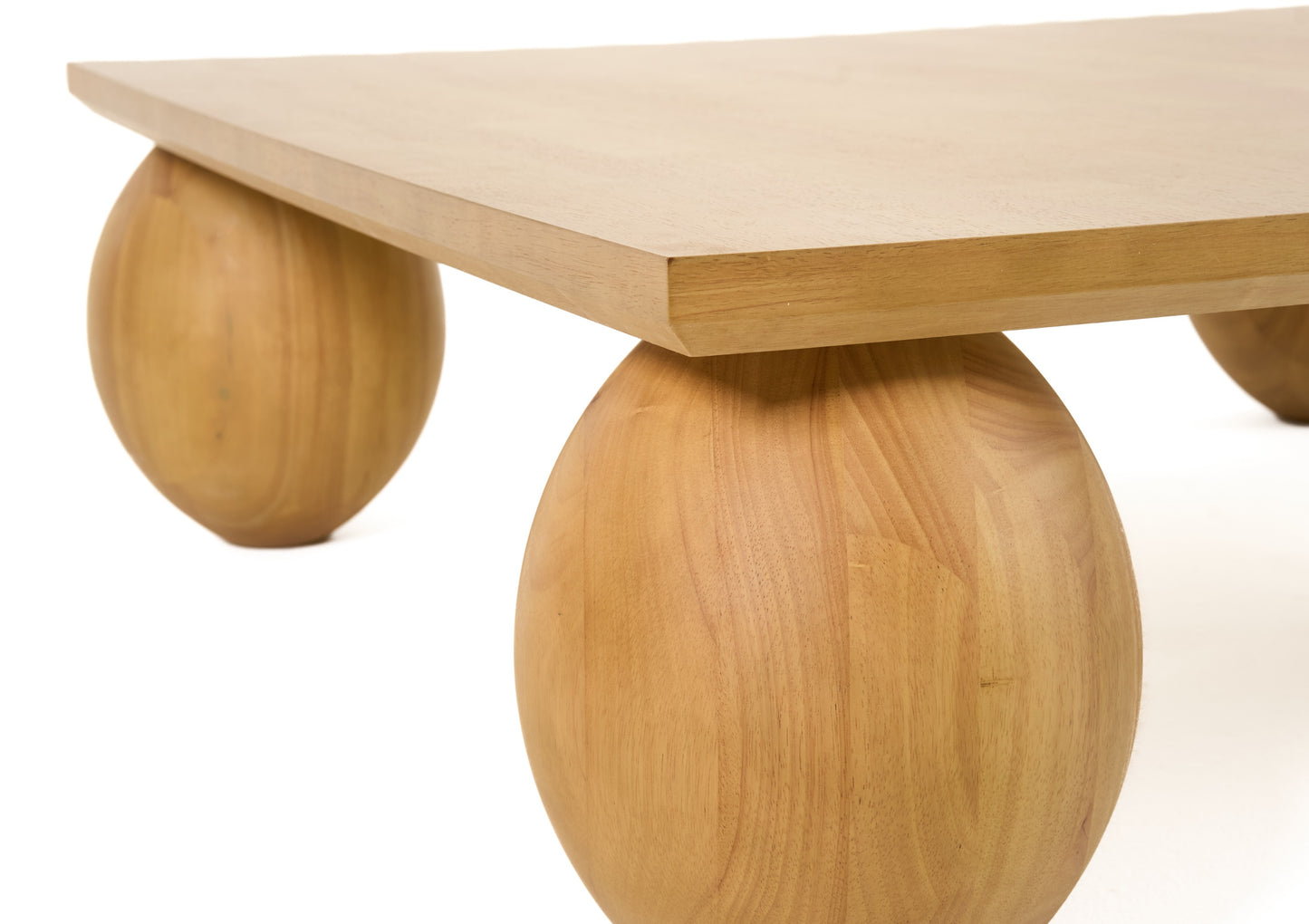Modrest Optima Modern Natural Rubberwood Square Coffee Table